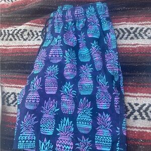 Goodfellow & Co Blue and Purple Pineapple Print Shorts
